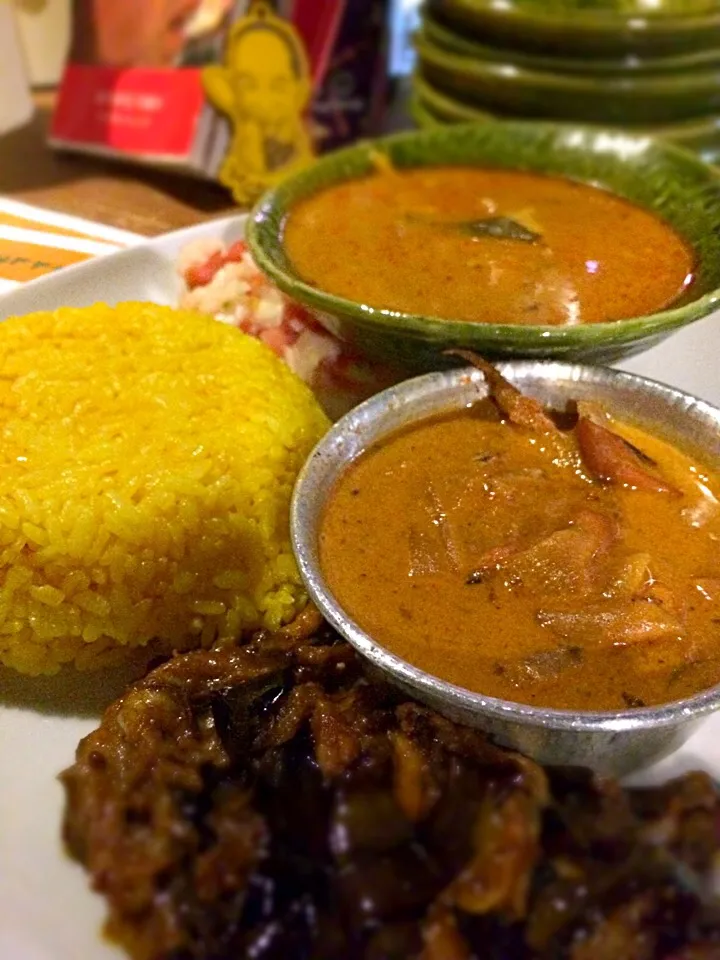 初 (≧▽≦)！デッカオさんの、本日の全種類カレー、イカ|大阪カレー部長さん