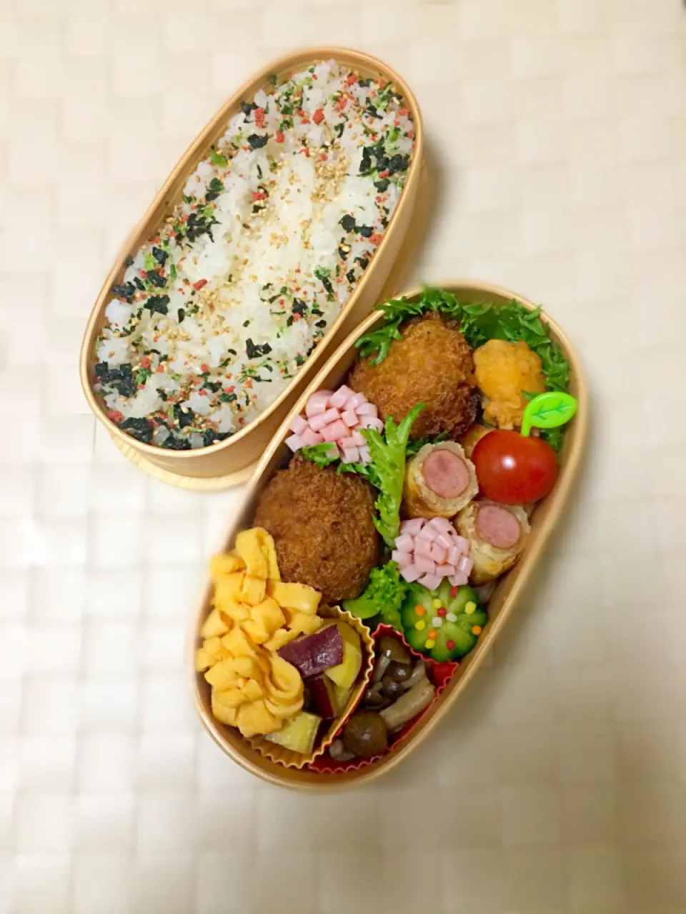 練習試合のお弁当♡カレーリメイクライスコロッケチーズ入り♬|まぁちゃんさん