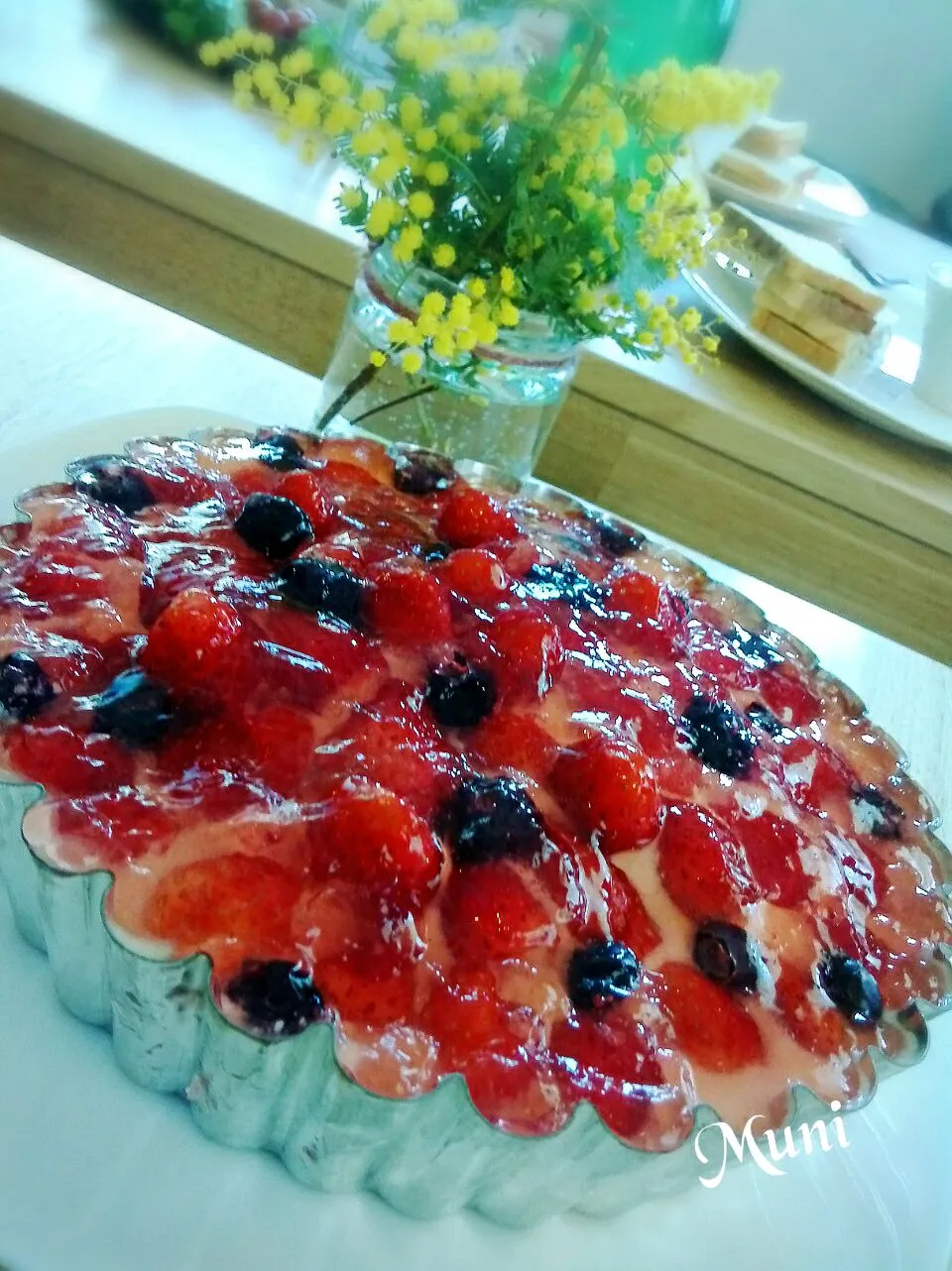 Snapdishの料理写真:イチゴとカスタードのケーキ♪|key♪さん