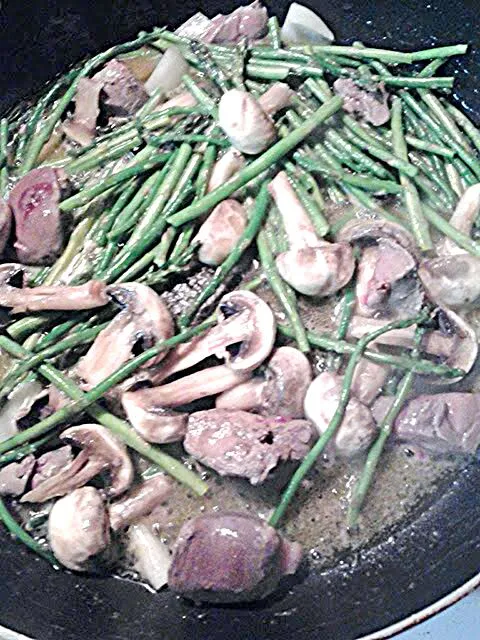 My Favorite Asparagus with Mushrooms and Duck Liver #Vegetable #Meat/Poultry #Game #Dinner #Main dish 😊|Alisha GodsglamGirl Matthewsさん