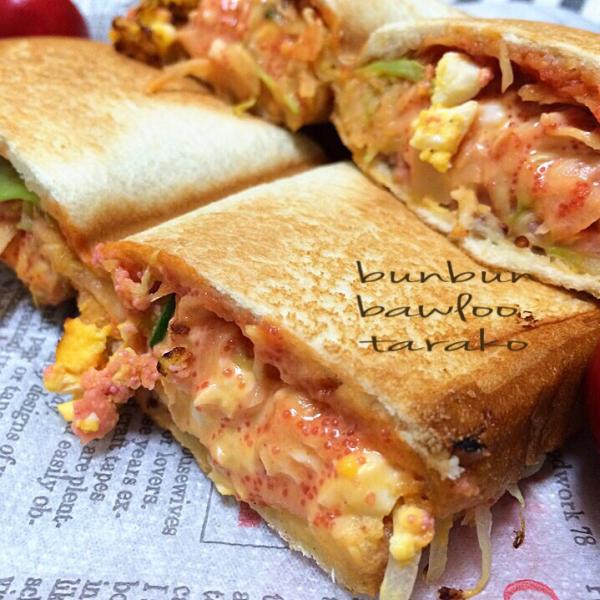 マヨタマ 明太子でバウルーホットサンド ハナたな Snapdish スナップディッシュ Id L8xpga