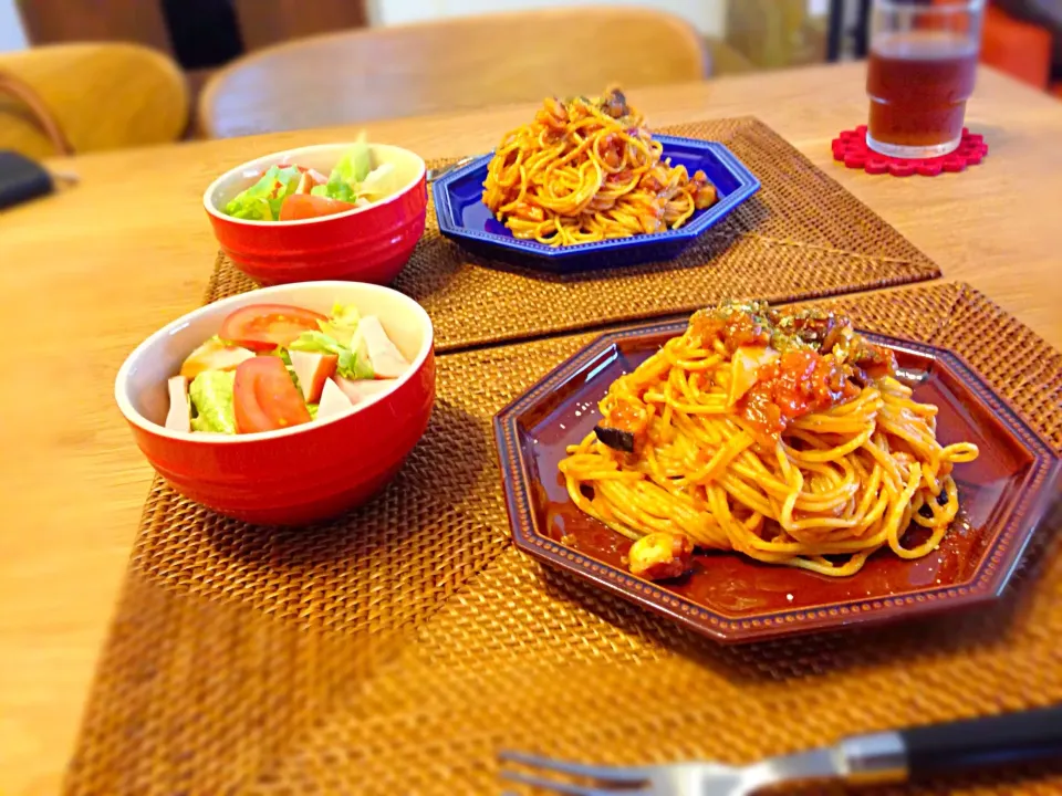 タコのミートソースパスタ|ぺちーのさん