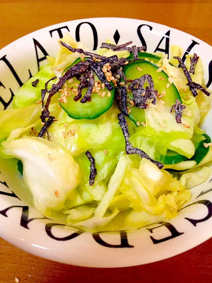 キャベツの塩もみサラダ🍀塩昆布で|まいりさん