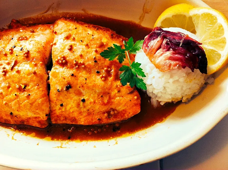 Roast salmon with rice|Setsuさん