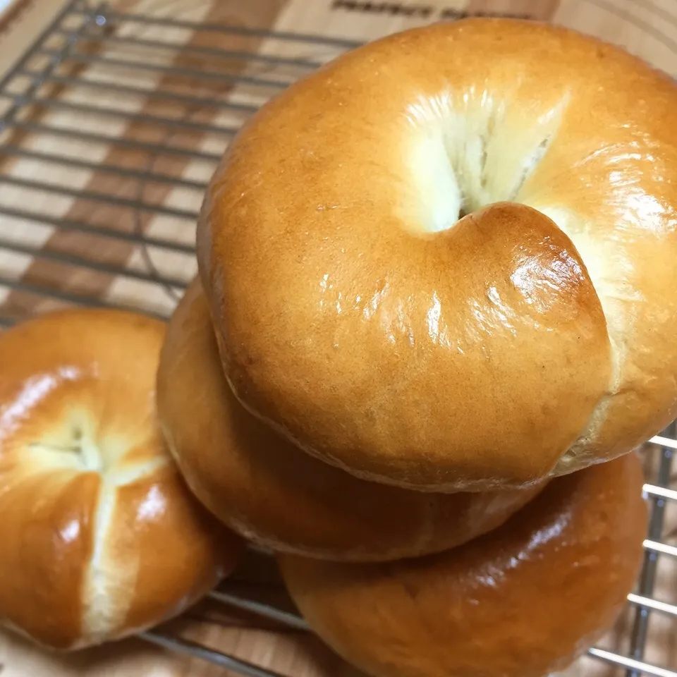 プレーンベーグル焼きました☻|みりんさん