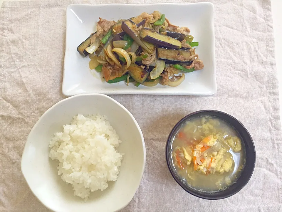 なすみそ定食いただきまーす|さやぴーすさん