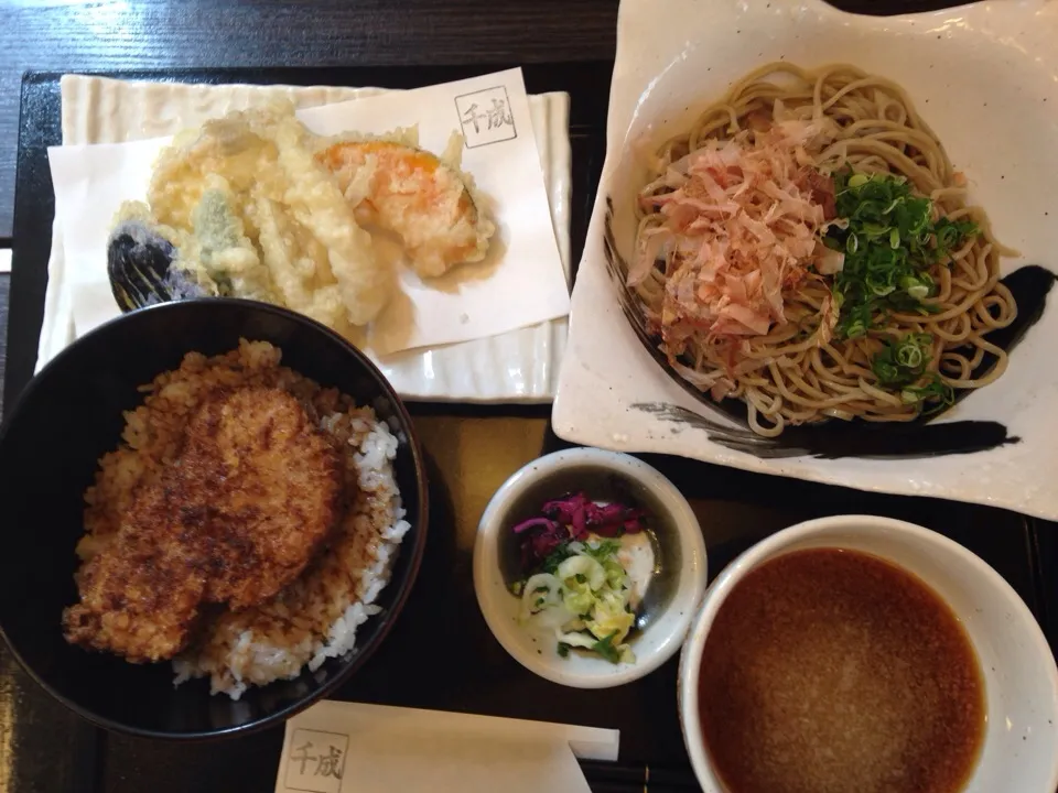 辛味大根そば＆ソースカツランチ|じゅんママさん