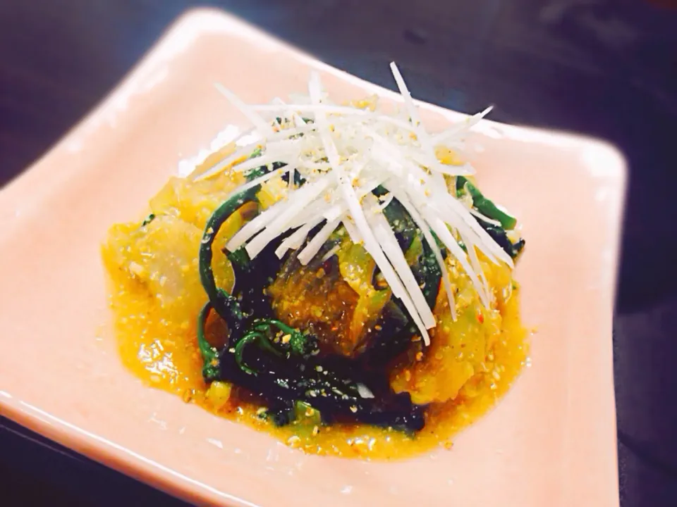 イワシの蒲焼と菜の花の胡麻味噌ダレがけ|ちぃさん