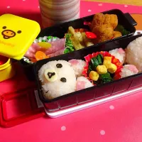 Snapdishの料理写真:小学校残りわずかで給食が終わり、弁当２daysの２日目(^^)  コリラックマ〜❤︎|Yasuko Nakajimaさん