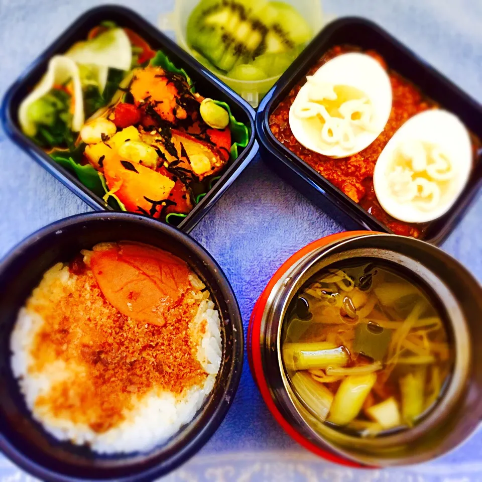 2015.3.27お弁当❗️キーマカレー＆枝豆と根菜ヒジキサラダ〜‼️👳🙊✨|hassanさん