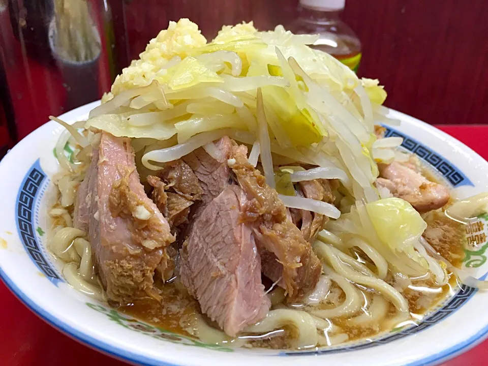 ラーメン 野菜 豚入り・野菜ニンニク増し|とみさんさん