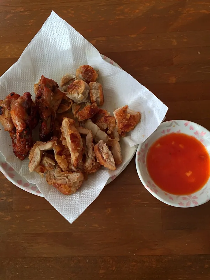 Fried siomai #fried chicken#sweet sour garlic sauce#kids Asa gohan|jerika magno garciaさん