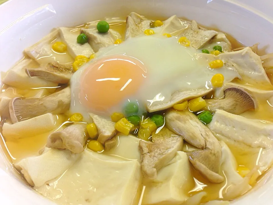 月見きのこ豆腐🍲|マニラ男さん