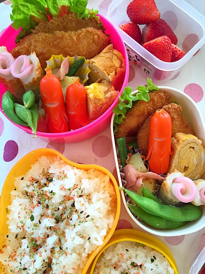 Snapdishの料理写真:２０１５年３月３１日 パパと息子のお弁当♡|えり♡さん