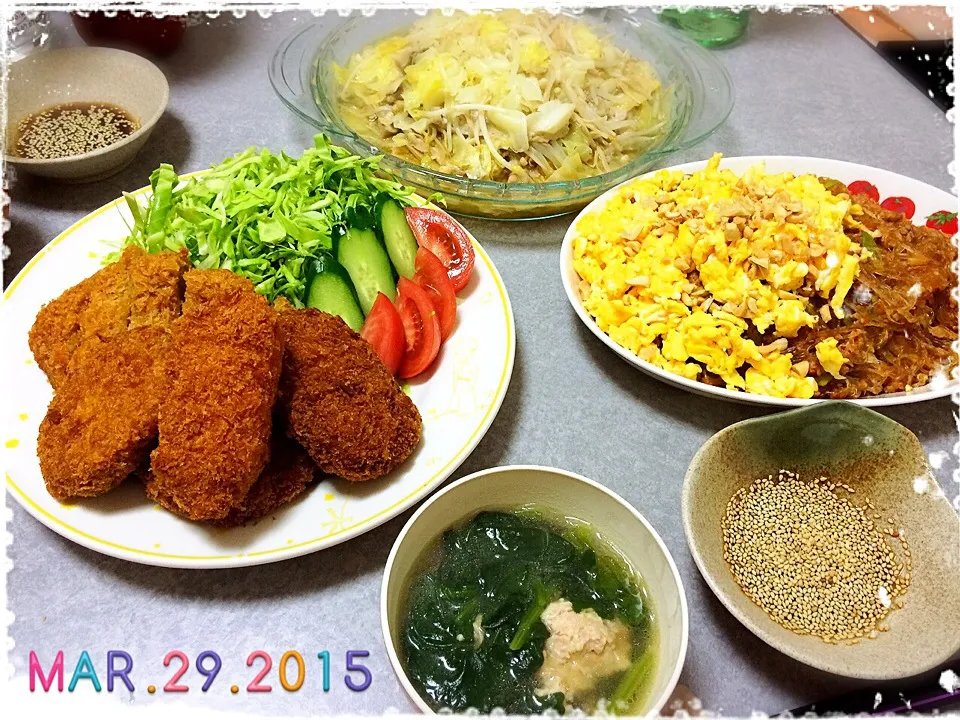 Snapdishの料理写真:3/29の夕ご飯🍚|みきぴょん♪さん