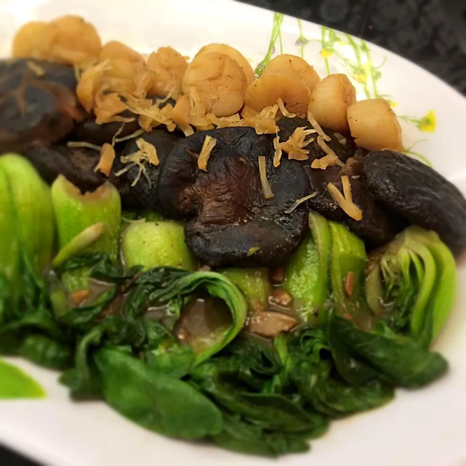 Mushroom & scallops Green Vegetable|Colleen Teoさん