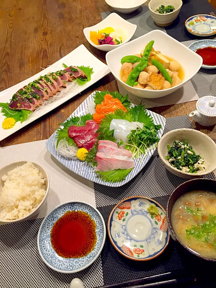 ヘルシーお刺身定食🐟🍣🍚|まみりんごさん