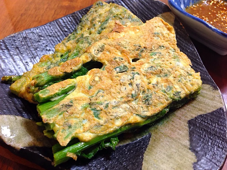 菜の花のチヂミ風卵焼き|幸家さん