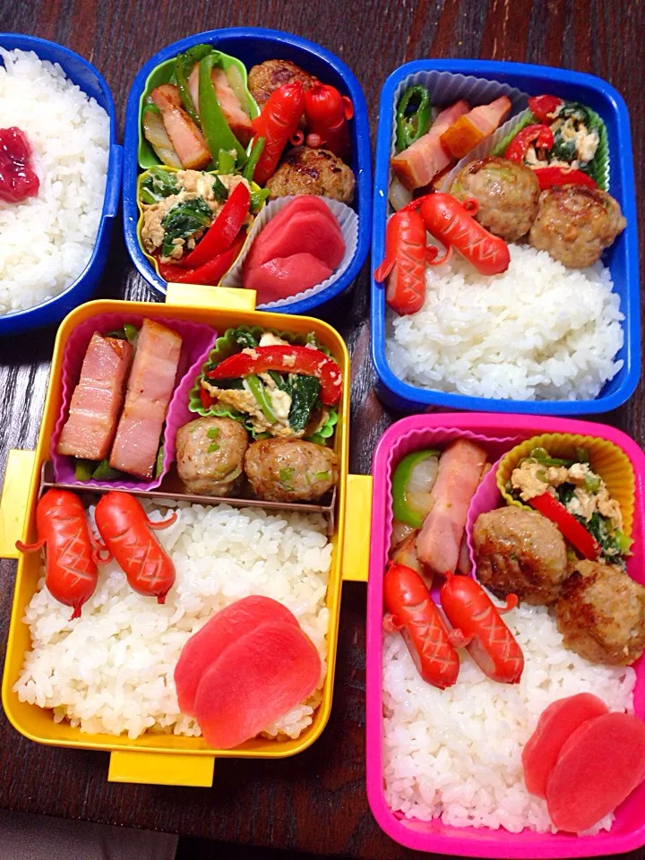 Snapdishの料理写真:4／1家族弁当|Yaeko Takedaさん