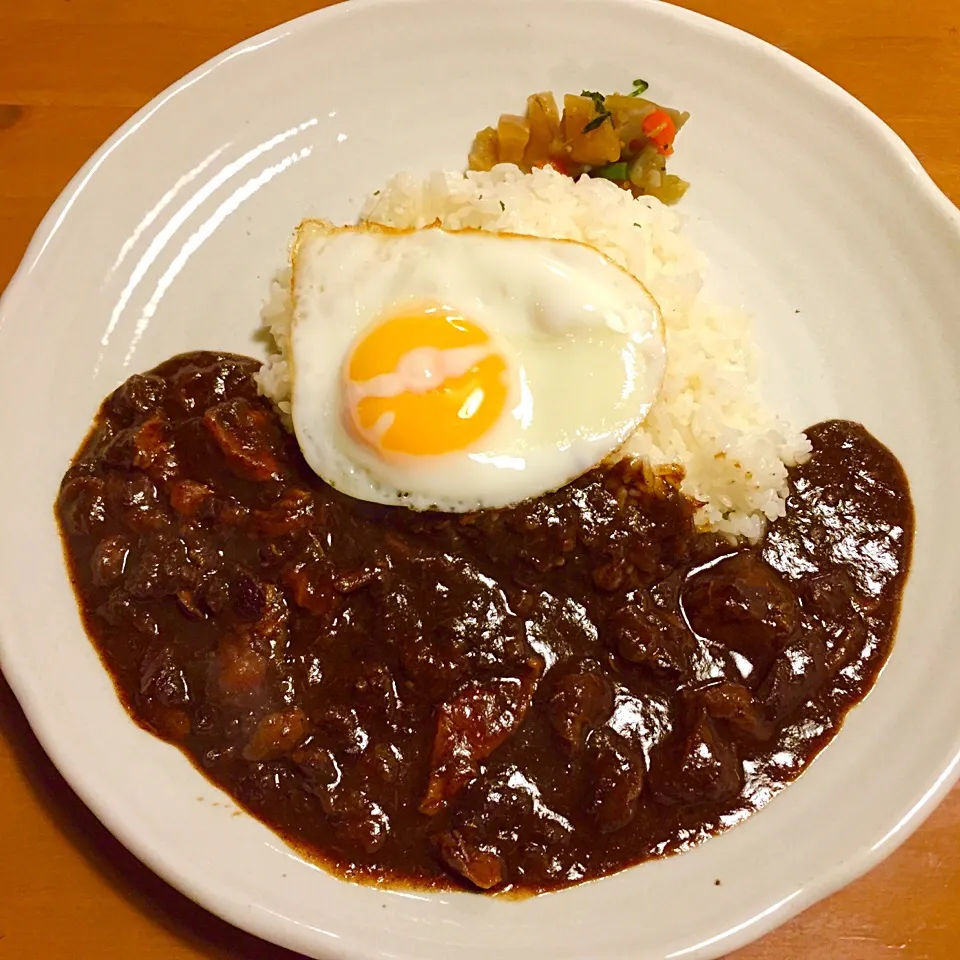 Curry 'OHANA 牛スジ肉のルーカレー大辛|カウンター嬢さん