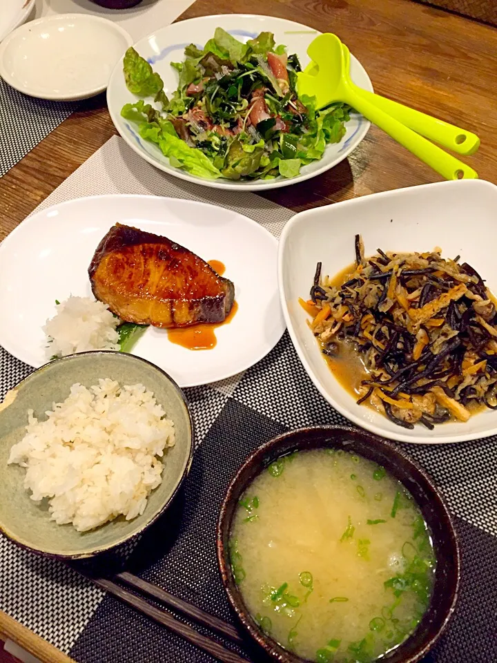 Snapdishの料理写真:今日もヘルシー和食メニュー🍚🐟|まみりんごさん