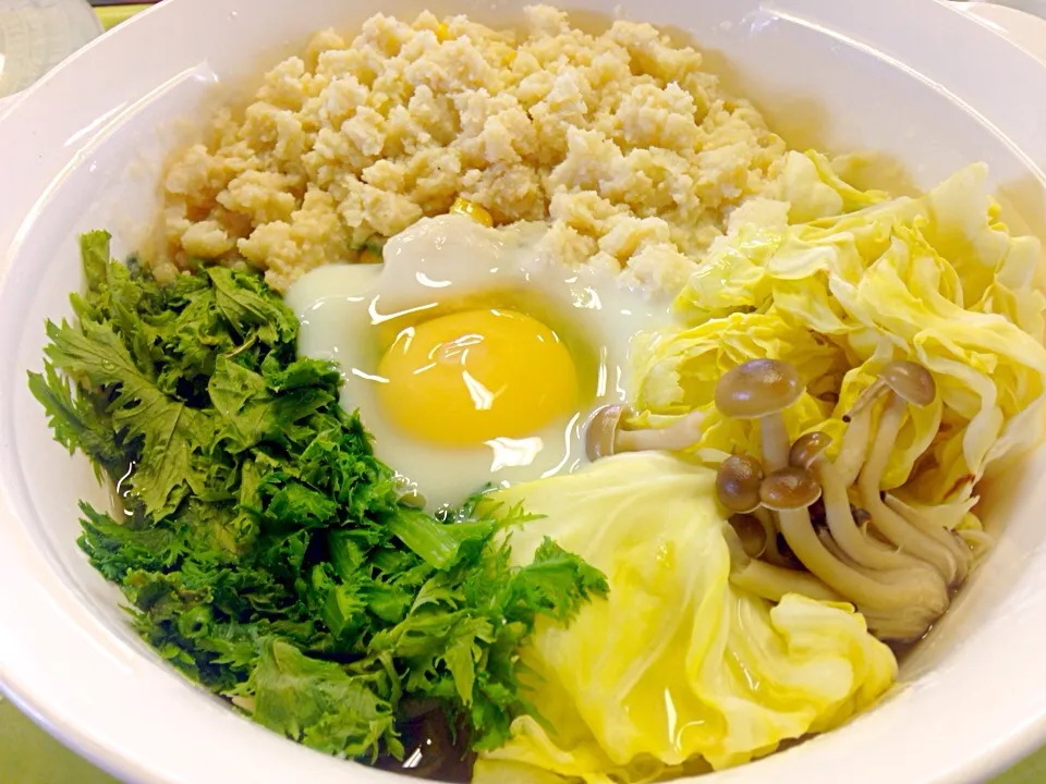 わさび菜とおからのホクホク鍋🍲|マニラ男さん