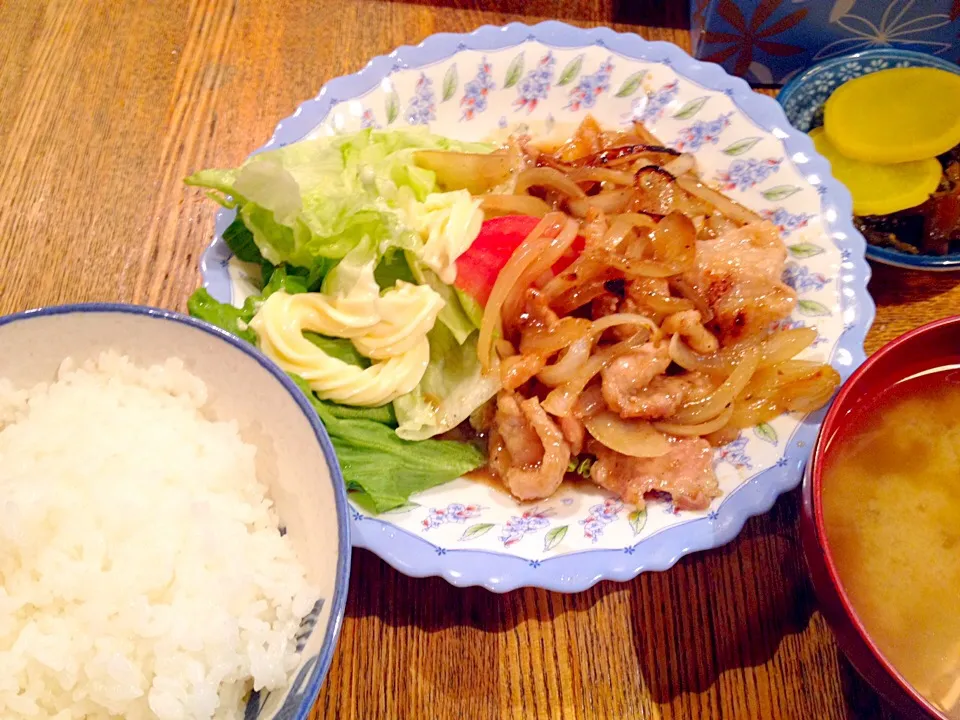 生姜焼き定食600円也|秋山知隆さん