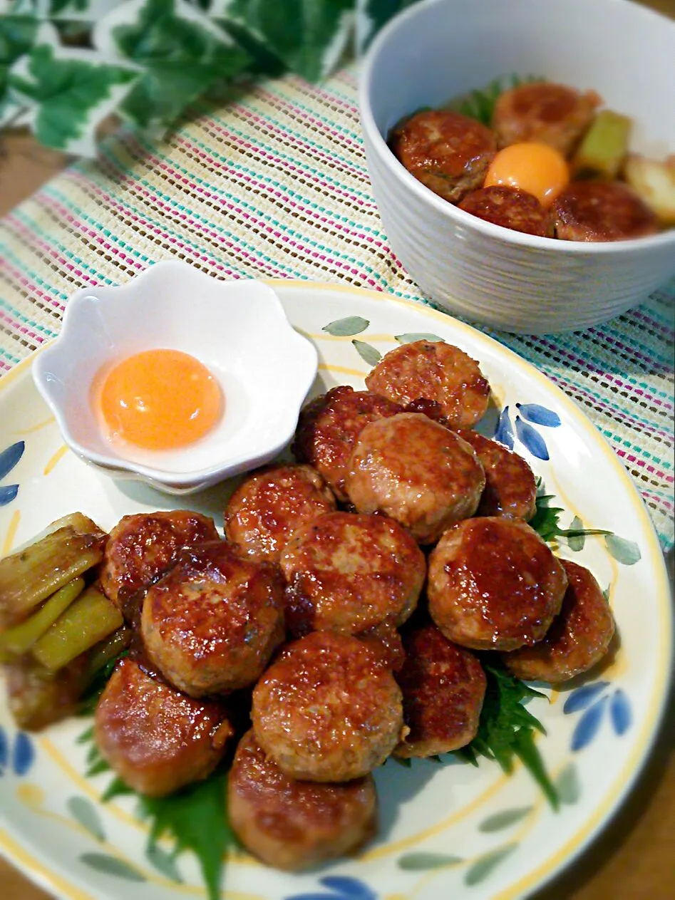 鶏つくね♪子供は丼で(*^^*)|あゆさん