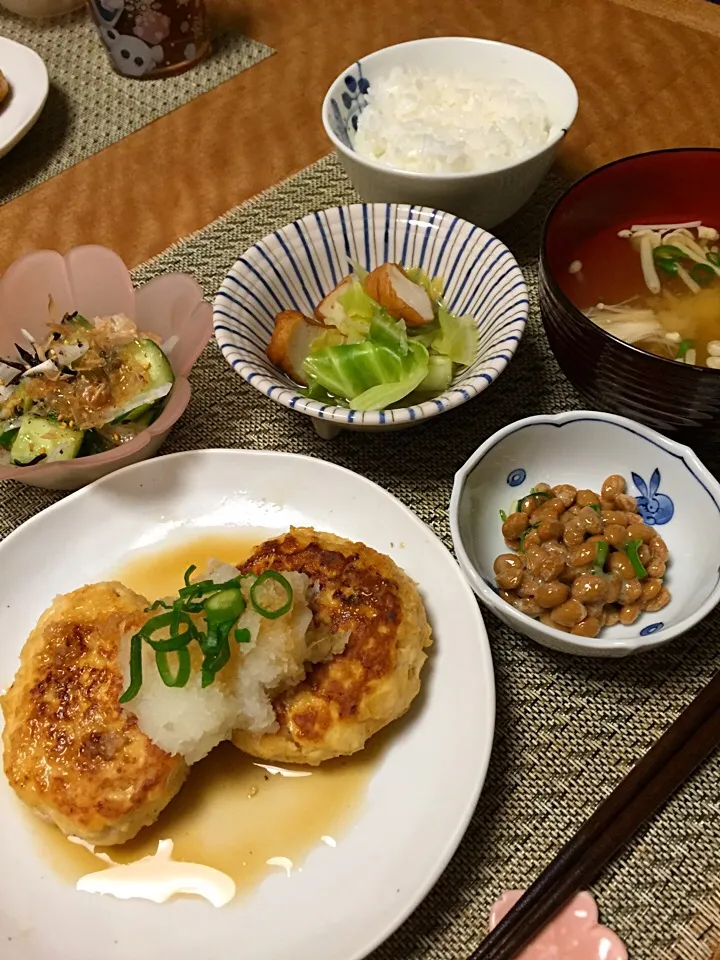 お豆腐と鶏ひき肉のハンバーグ|Sakikoさん