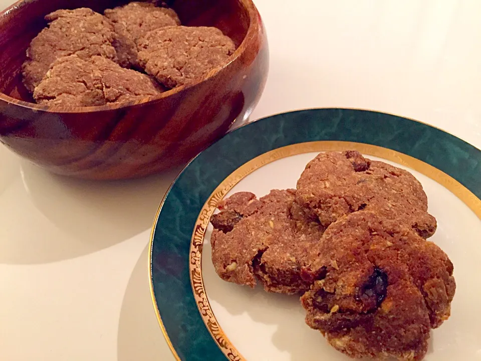 Cocoa raw tofu made cookie w rum raisin|Rinaさん