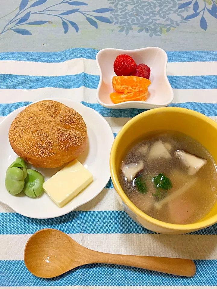 きのこスープ   今日のランチ|ようこさん