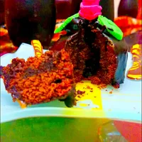 cupcake with chocolate sauce 🍫|abeer abo bakrさん