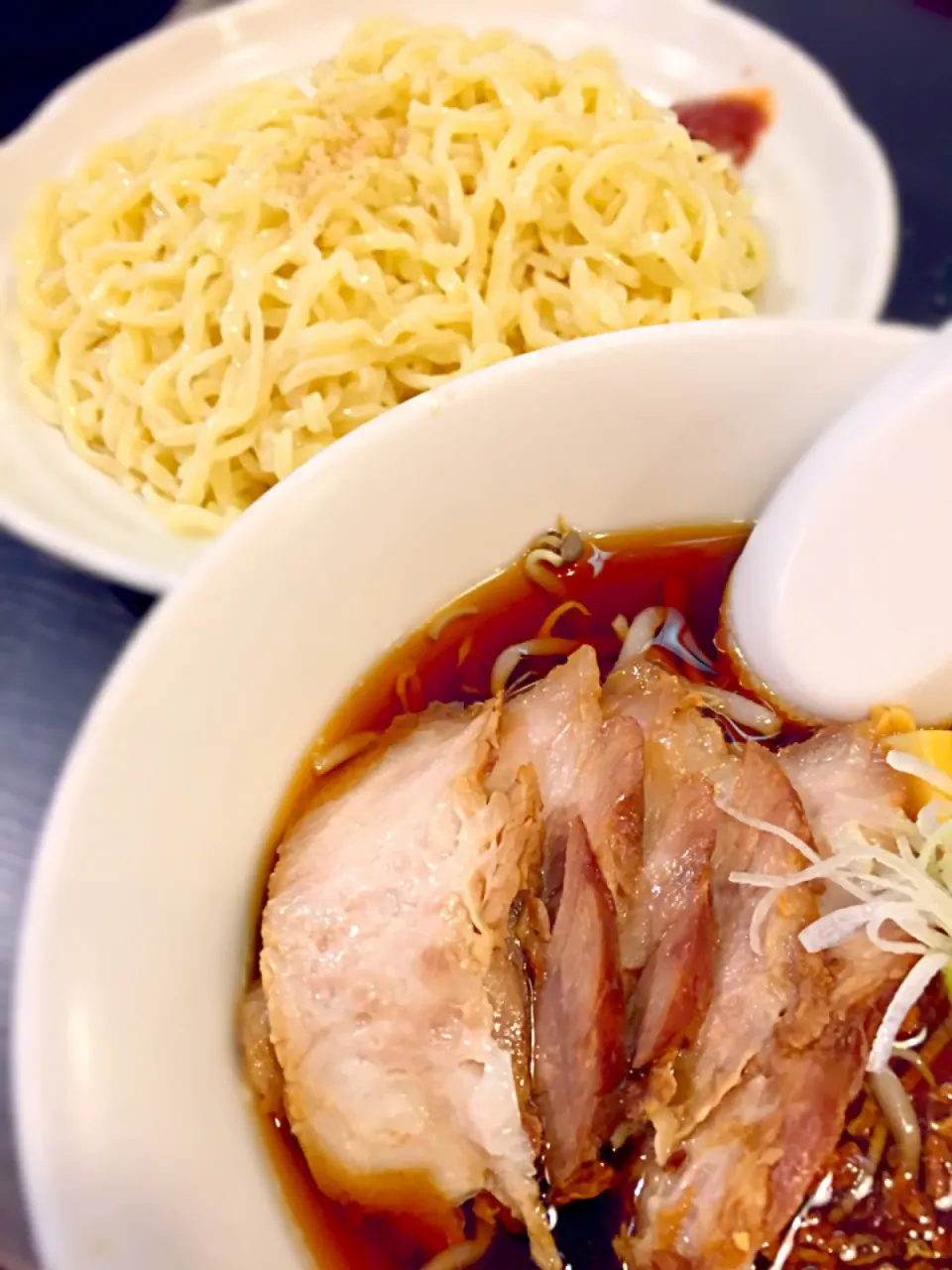 喜多方らーめんのつけ麺！もっちりした平打ち麺と和風つけだれの相性バッチリ！|Tomyさん