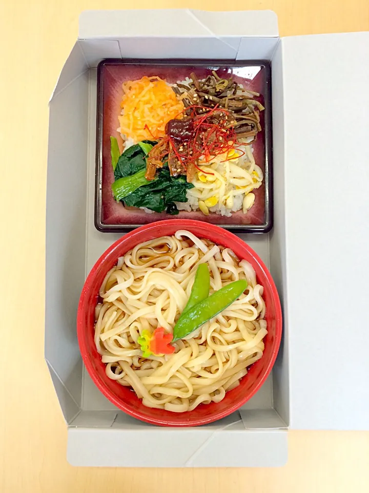 菱膳（宅配弁当）うどんとビビンバ弁当|青山米子さん