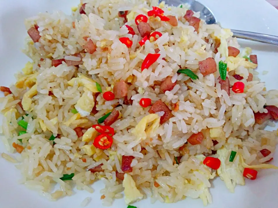 Snapdishの料理写真:Luncheon meat + Salted Fish + Fried Egg Rice😉😍😘💋👅👄|🌷lynnlicious🌷さん