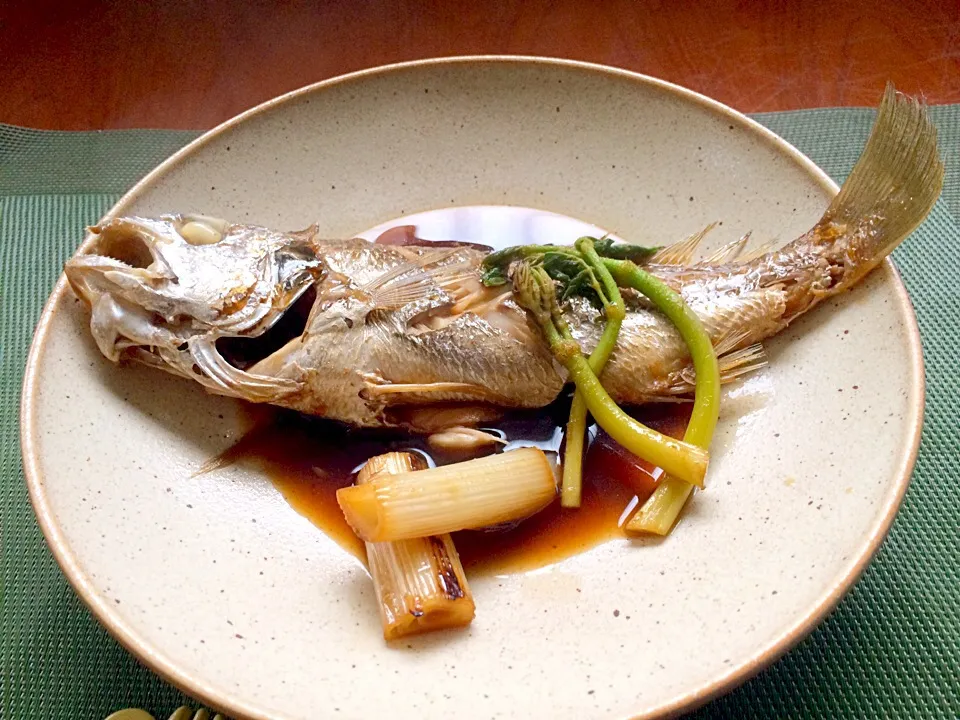 White croaker boiled w/soy sauce🐟ｲｼﾓﾁの煮付け|🌈Ami🍻さん