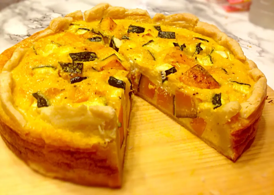 Sayaka's pumpkin zucchini and cream cheese quiche|Sayakaさん