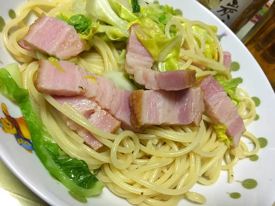 春キャベツとベーコンのパスタ|ちむさん