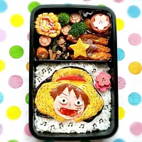 ONE PIECE ルフィ☆旦那弁当|ひなふみさん