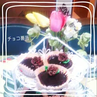 Snapdishの料理写真:♪お洒落なチョコ薔薇ケーキ(^_^)v|チップマミーさん