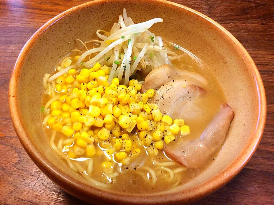 ラ王袋麺でコーン味噌ラーメン 2015.4.4|キラ姫さん