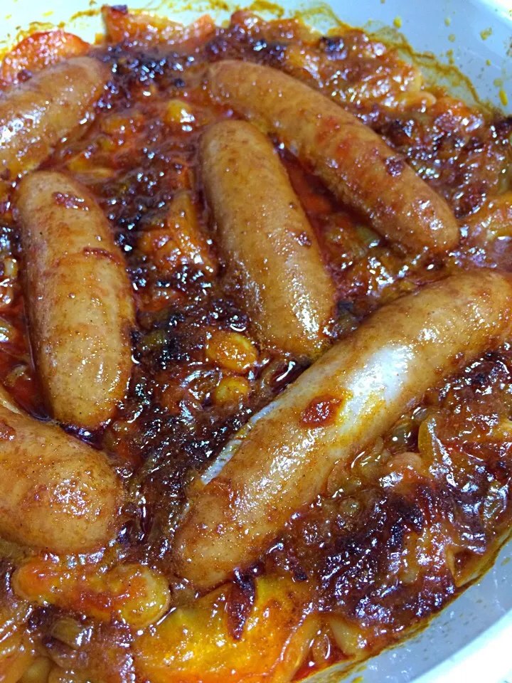 Prebranac ;))) Oven baked beans homemade sausage on top;)))|aястасияさん