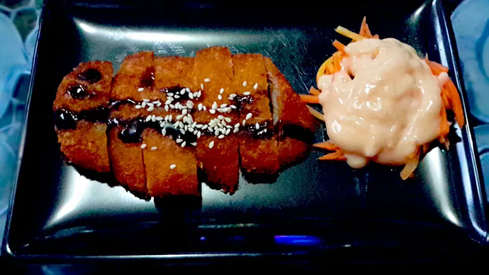 chicken katsu with teriyaki sauce🍱|Oshin Sheagalさん