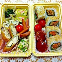 Snapdishの料理写真:プルコギとナムルの巻き寿司…|みつこさん