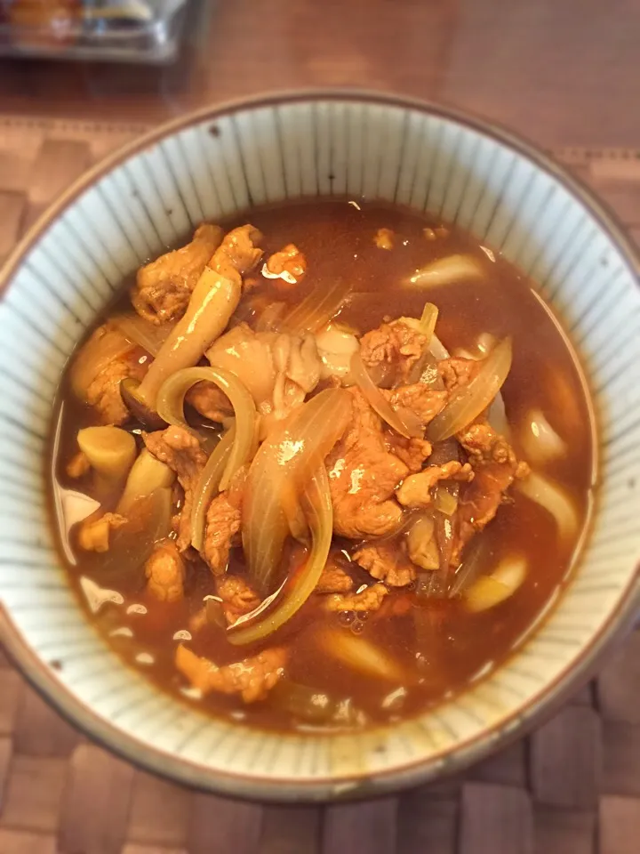 今日は寒いので、手打ちうどんでカレーうどん作ってみました。|taka-chanさん