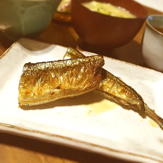 フライパンでサンマの塩焼き|ちぃさん