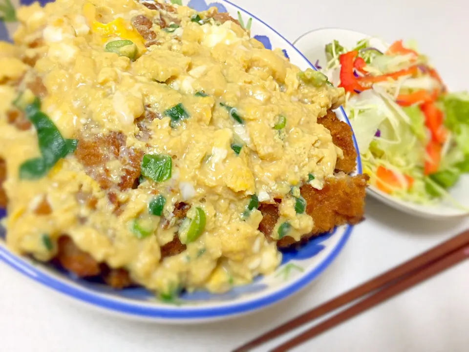 手抜きカツとじ丼|あずささん