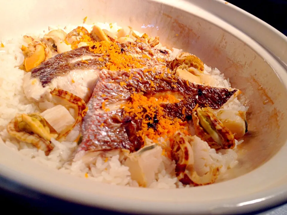 鯛土鍋ご飯|炊かれたいオトコ おこん 小栁津さん