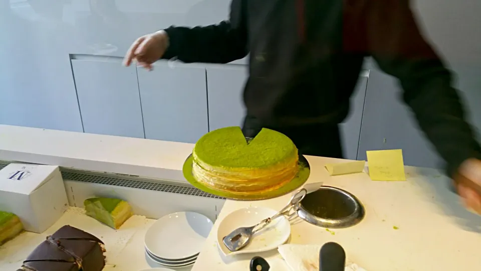 Snapdishの料理写真:LadyM's Green Tea Crepe Millie Cake in New York city|Tiviさん