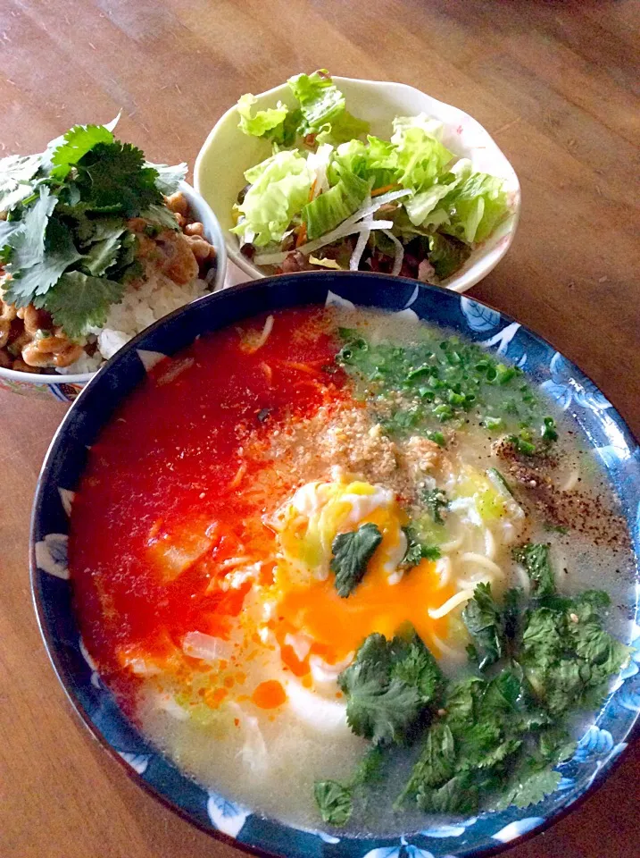 とんこつラーメン定食♫(^_^)v|Norio Fukudaさん